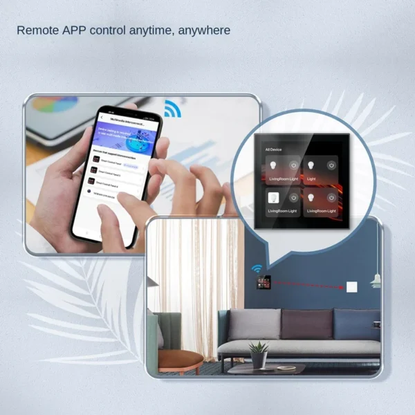 FBT-X-LC WIFI Multifunctional Touch Screen Control Panel 4 Inch In-Wall Central Voice Controller For Intelligent Smart Home - Image 5