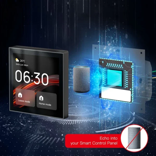 FBT-X-LC WIFI Multifunctional Touch Screen Control Panel 4 Inch In-Wall Central Voice Controller For Intelligent Smart Home - Image 2