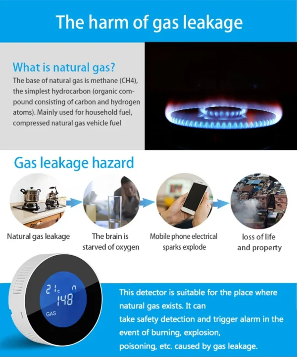 Tuya Smart WIFI Gas leakage detector sensor and Alarm - Image 4