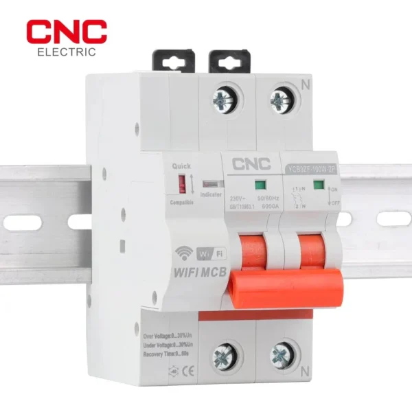 CNC YCB9ZF-100W 2P 100A WiFi Smart Circuit Breaker - Image 4