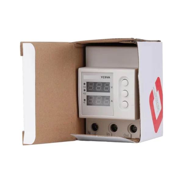 CNC YC9VA 2IN1 63A Adjustable Over & Under Voltage Protector Time Delay - Image 3