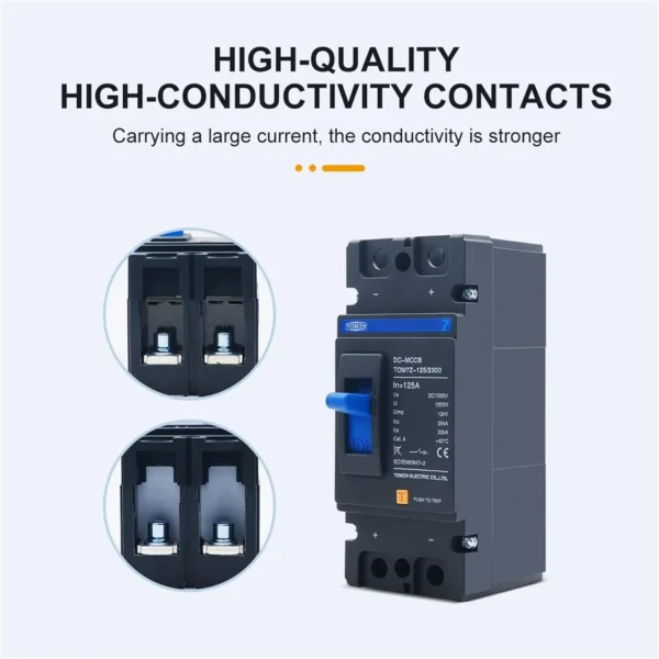 Tomzn TOM7Z 2P 125A DC MCCB Breaker - Image 3