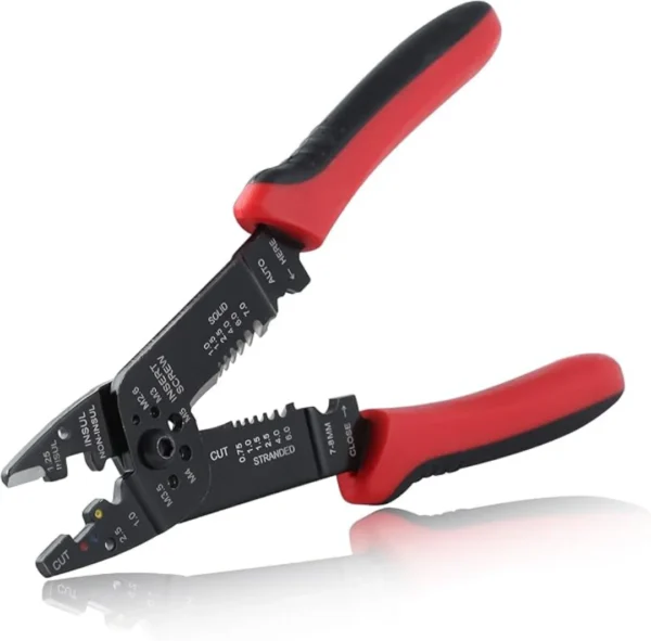 YTH XC44 8.5" Multi-Functional Wire Stripper, Cutter & Crimper – For Insulated & Non-Insulated Terminals - Image 2