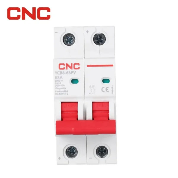 CNC YCB8-63PV 2P 500V DC MCB Solar Mini Circuit Breaker - Image 3