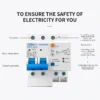 Tomzn Residual current circuit breaker Main switch with surge protector RCBO MCB with Lightning protection SPD