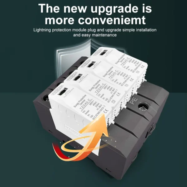 Tomzn TZG40-C AC 4Pole 3 Phase SPD House Surge Protector Device - Image 5