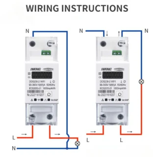 Tomzn DDS238-2 WIFI Smart Energy Meter With Display Power Consumption Monitor, With Import Export Power METER