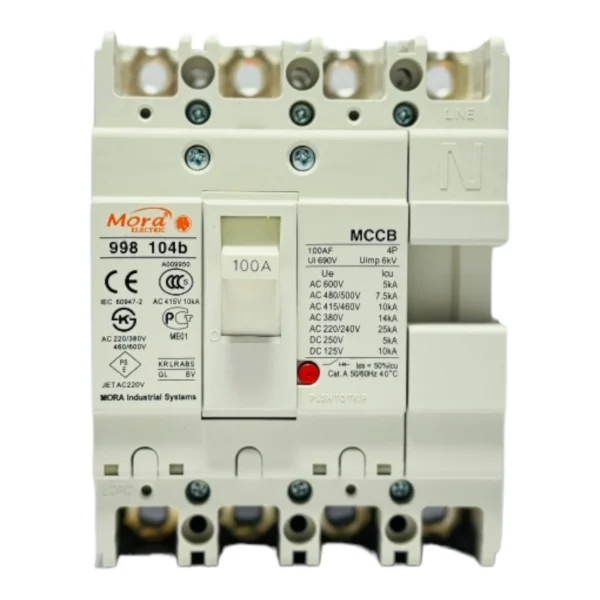 Mora MCCB 100A Three Phase Disconnector Switch 4 Pole - Image 2