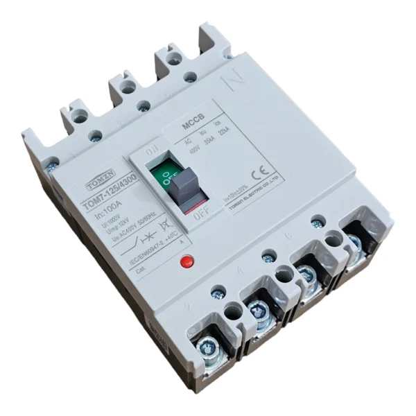 Tomzn TOM7-125/4300 100A 4P MCCB Breaker Three Phase Disconnector Switch - 100A - Image 2