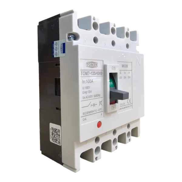 Tomzn TOM7-125/4300 100A 4P MCCB Breaker Three Phase Disconnector Switch - 100A - Image 5