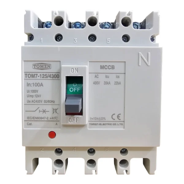 Tomzn TOM7-125/4300 100A 4P MCCB Breaker Three Phase Disconnector Switch - 100A - Image 6