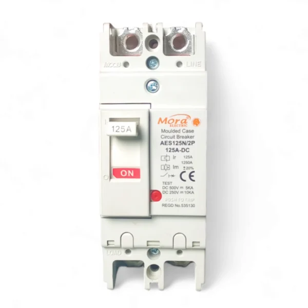 Mora 125A Breaker 2 Pole DC MCCB Breaker, Battery Breaker, Solar Panels Breaker, and Copper Points - Image 2