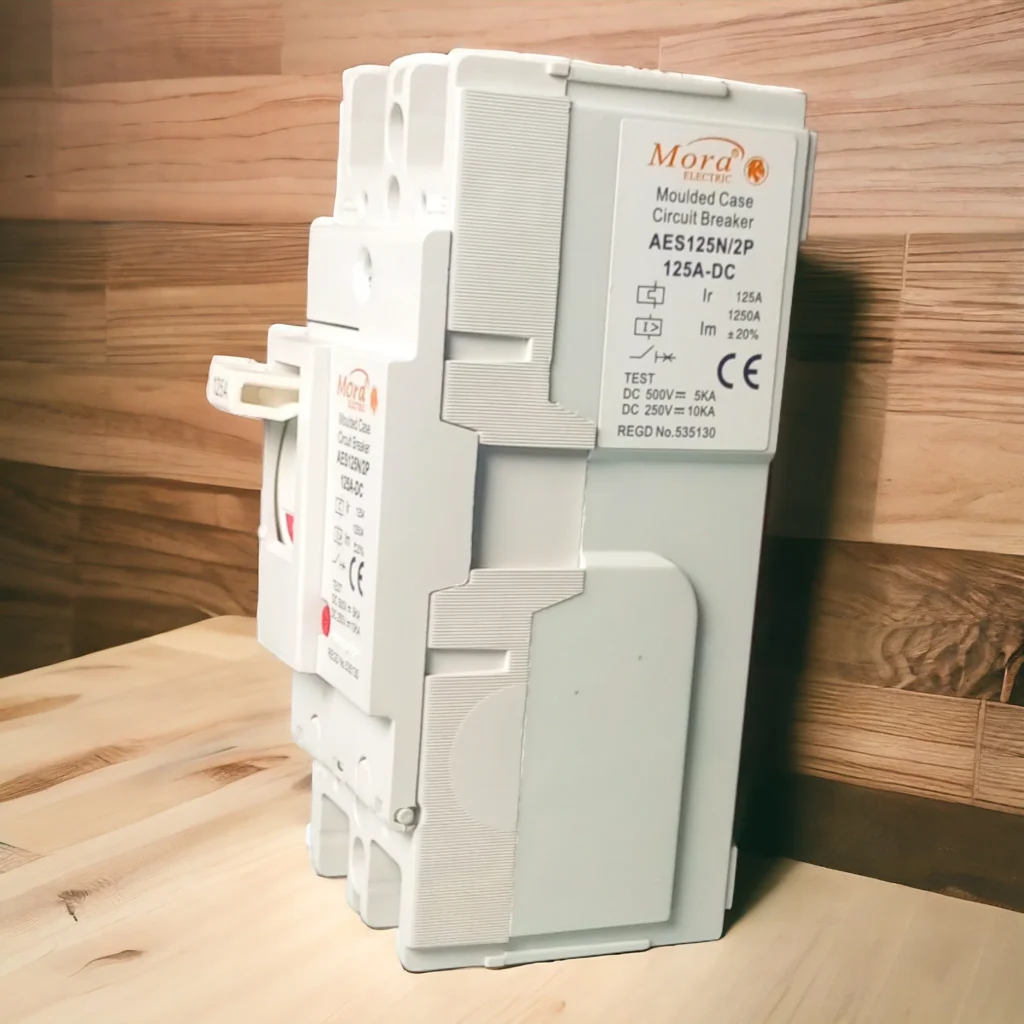 Mora 125A Breaker 2 Pole DC MCCB Breaker, Battery Breaker, Solar Panels Breaker, and Copper Points