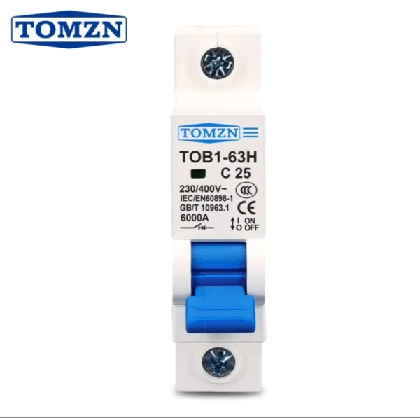Tomzn 1P AC MCB Circuit breaker C type 230/400V - Image 2