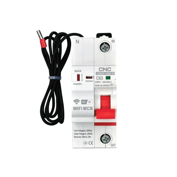 CNC YCB9ZF-100W 1P 63A WiFi Smart Circuit Breaker - Image 2