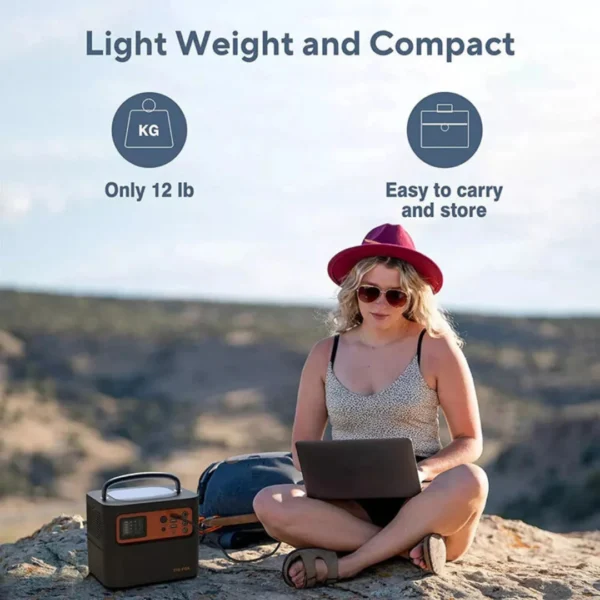 TigFox T500 - 500W Solar-Ready Portable Lithium Power Station - Image 3