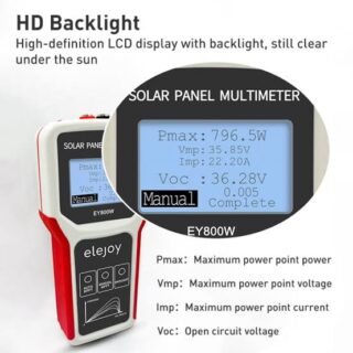 ELEJOY EY800W LCD MPPT solar panel multimeter smart current tester voltage tester digital power PV meter 800w
