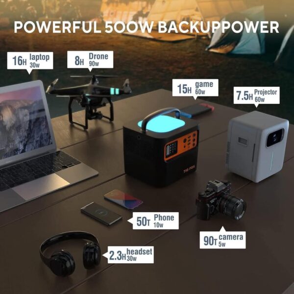 TigFox T500 - 500W Solar-Ready Portable Lithium Power Station - Image 7