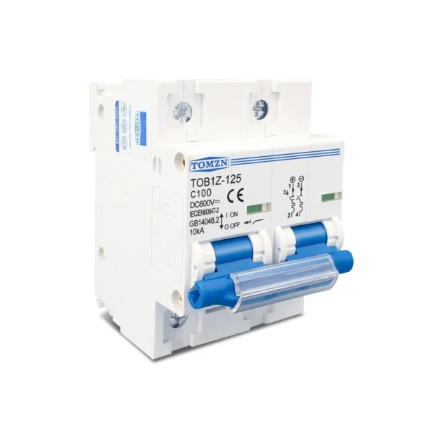 Tomzn 2P DC MCB Circuit Breaker 125A/100A - Image 4