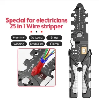 Multi-Functional 25in1 Wire Stripper, Cutter, and Crimping Plier – Tool
